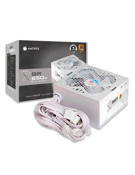 FUENTE DE PODER ANTRYX 650W WHITE ( XBR-650W ) 80 PLUS BRONZE