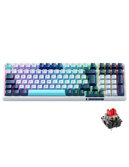 TECLADO GAMER THUNDEROBOT K98 - BLUE  SWITCH OUTEMU RED | AZUL | LED-RGB