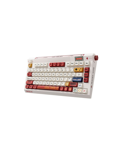 TECLADO GAMER THUNDEROBOT ONCE LEVEL UP  SWITCH GATERON YELLOW | WIRELESS - BT - WIRED | LED-RGB