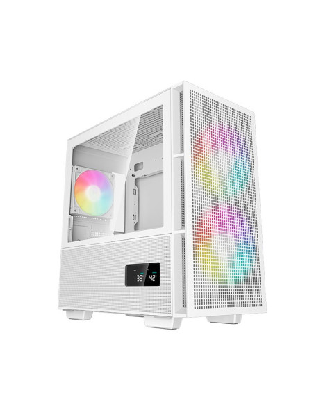 CASE DEEPCOOL CH360 DIGITAL WHITE (R-CH360-WHAPE3D-G-1) SIN FUENTE| VIDRIO TEMPLADO