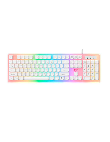 TECLADO HAVIT KB876L-SP WHITE | MEMBRANA - USB...