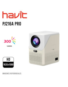 PROYECTOR HAVIT (PJ216A PRO) WHITE|1920X1080|300 ANSI...