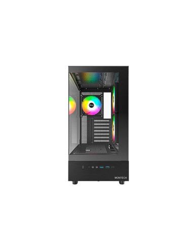 CASE MONTECH XR BLACK ( XR ) S/ FUENTE | VIDRIO...
