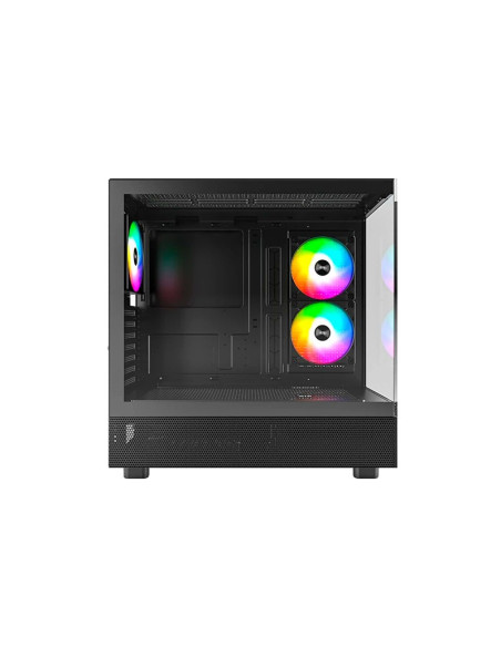 CASE MONTECH XR BLACK ( XR ) S/ FUENTE | VIDRIO TEMPLADO | 3 LED-ARGB