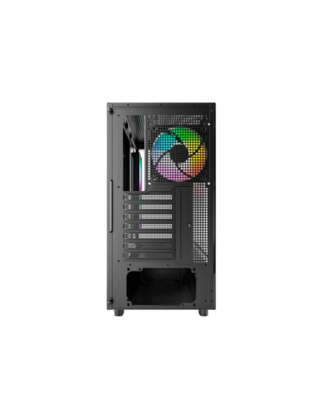 CASE MONTECH XR BLACK ( XR ) S/ FUENTE | VIDRIO TEMPLADO | 3 LED-ARGB
