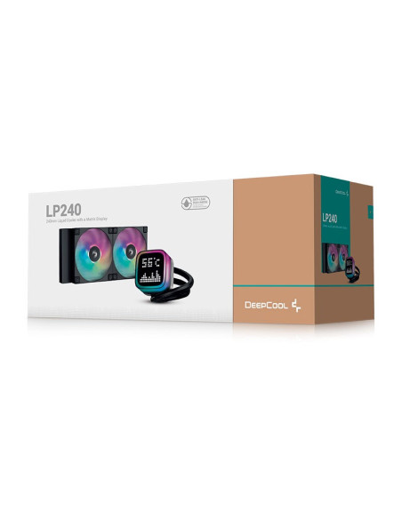 SISTEMA DE ENFRIAMIENTO LIQUIDO DEEPCOOL LP240 (R-LP240-BKMSNC-G-1) PANTALLA DIGITAL| LED-ARGB