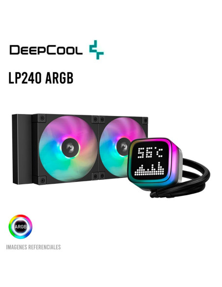 SISTEMA DE ENFRIAMIENTO LIQUIDO DEEPCOOL LP240 (R-LP240-BKMSNC-G-1) PANTALLA DIGITAL| LED-ARGB