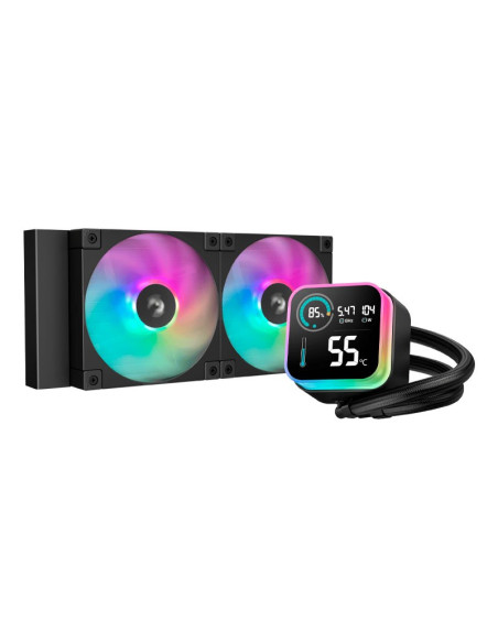 SISTEMA DE ENFRIAMIENTO LIQUIDO DEEPCOOL LQ240 (R-LQ240-BKLSMW-G-1) PANTALLA DIGITAL| LED-ARGB