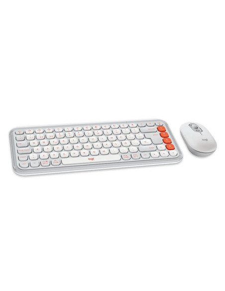 KIT TECLADO+ MOUSE LOGITECH POP ICON WHITE (920-013055) BLUETOOTH/ WIRELESS SP