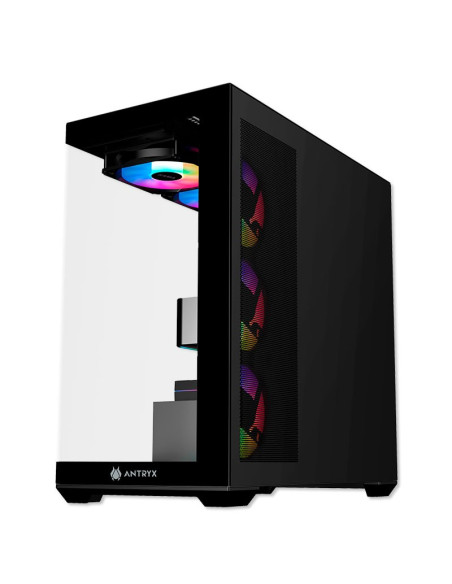 CASE ANTRYX FX 750 BLACK ( AC-FX750K ) S/FUENTE | VIDRIO TEMPLADO | LED-ARGB