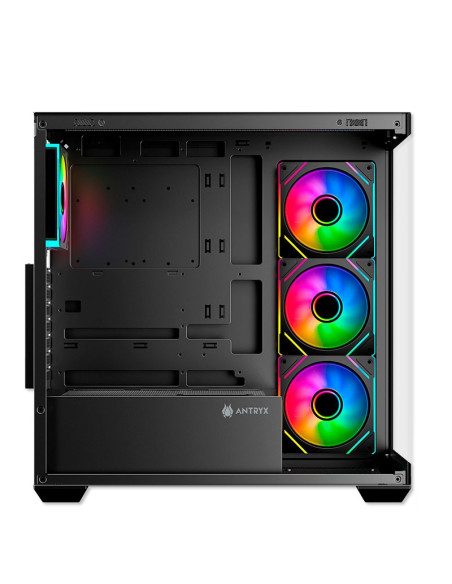 CASE ANTRYX FX 750 BLACK ( AC-FX750K ) S/FUENTE | VIDRIO TEMPLADO | LED-ARGB