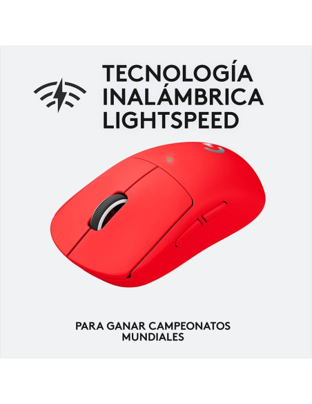 MOUSE GAMER LOGITECH G PRO X SUPERLIGHT RED LIGHTSPEED ( 910-006783 ) WIRELESS | HERO 25K DPI