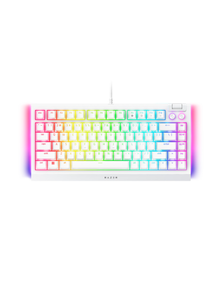 TECLADO RAZER BLACKWIDOW V4 75% WHITE (RZ03-05001700-R3M1) SWITCH ORANGE