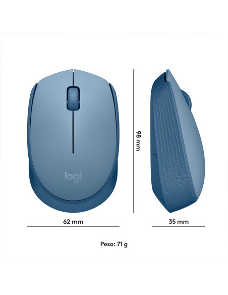 MOUSE LOGITECH M170 ( 910-006863 ) WIRELESS | BLUE/GRAY