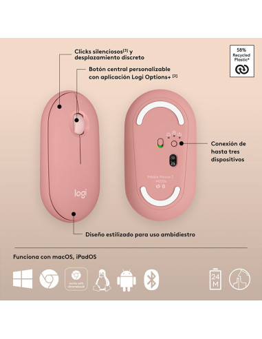 MOUSE LOGITECH PEBBLE 2 M350S ( 910-007048 )...