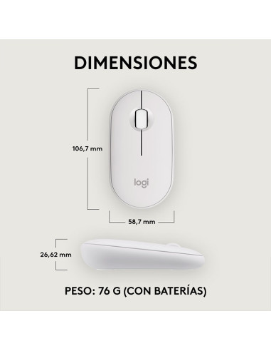 MOUSE LOGITECH PEBBLE 2 M350S ( 910-007047 )...