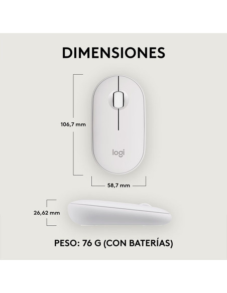 MOUSE LOGITECH PEBBLE 2 M350S ( 910-007047 ) BLUETOOTH | WHITE