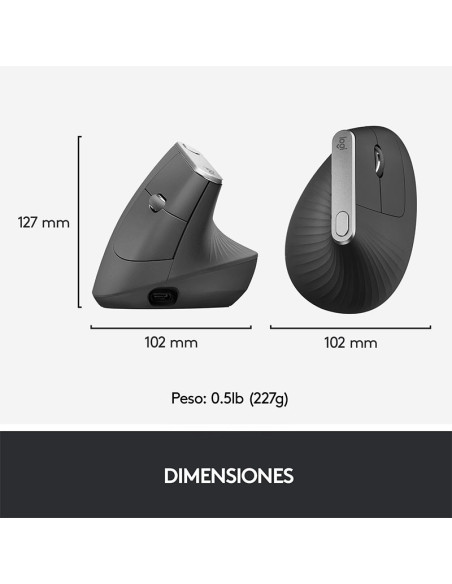 MOUSE LOGITECH MX VERTICAL ADVANCE ERGONOMIC ( 910-005449 ) WIRELESS - BT | BLACK