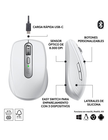 MOUSE LOGITECH MX ANYWHERE 3S ( 910-006933 )...