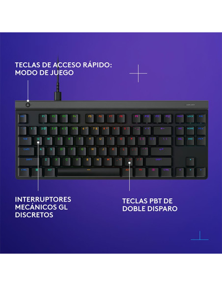 TECLADO LOGITECH G515 TKL ( 920-012868 ) BLACK | GL TACTILE | LED-RGB