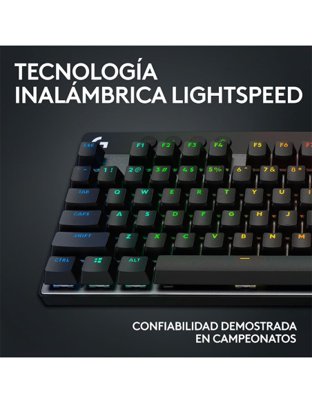 TECLADO GAMER LOGITECH PRO X TKL LIGHTSPEED ( 920-012127 ) WIRELESS | GX BROWN TACTILE | LED-RGB