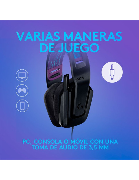 AUDIFONO GAMER LOGITECH G335 ( 981-000977 ) MULTI-PLATAFORMA | BLACK