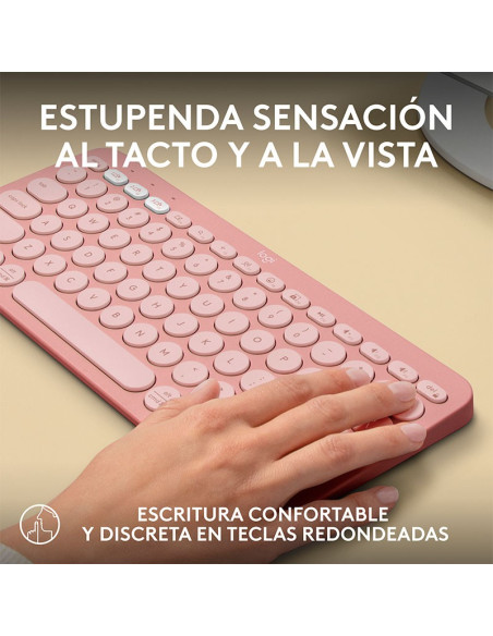 TECLADO LOGITECH PEBBLE KEYS 2 ROSE K380S ( 920-011785 ) WIRELESS| BLUETOOTH