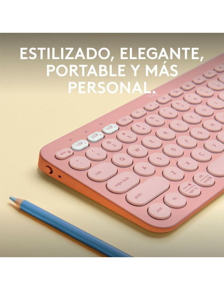 TECLADO LOGITECH PEBBLE KEYS 2 ROSE K380S ( 920-011785 ) WIRELESS| BLUETOOTH