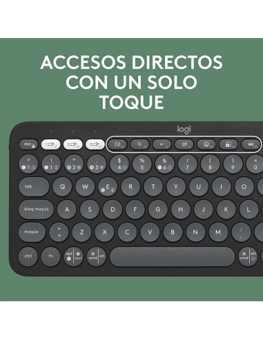 TECLADO LOGITECH PEBBLE KEYS 2 K380S GRAPHITE (...