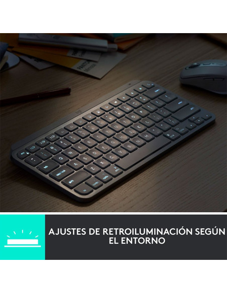 TECLADO LOGITECH MX KEYS MINI MULTI DEVICE GRAPHITE SP (920-010476) BLUETOOTH
