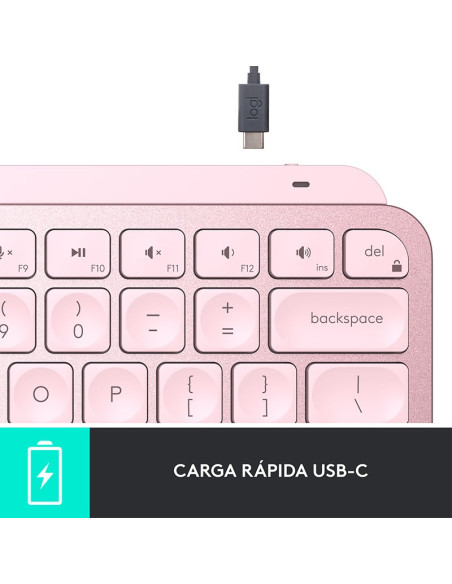 TECLADO LOGITECH MX KEYS MINI MULTI-DEVICE BT ROSE 920-010478