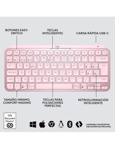 TECLADO LOGITECH MX KEYS MINI MULTI-DEVICE BT...