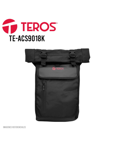 MOCHILA TEROS 15.6" ( TE-ACS9018BK ) POLIESTER - NEGRO