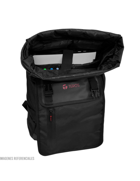 MOCHILA TEROS 15.6" ( TE-ACS9018BK ) POLIESTER - NEGRO