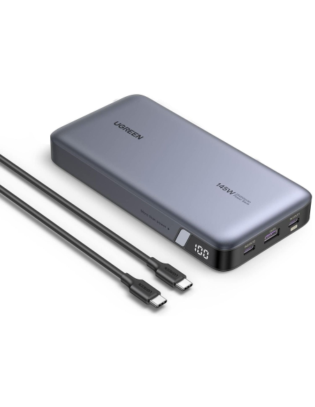 POWER BANK UGREEN  25000MAH ( PB205 ) 145W CARGA RAPIDA | 1 USB-C PD 65W - 1 USB-C - 1 USB A ( 90597A )
