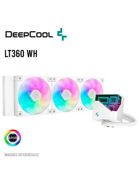 SISTEMA DE ENFRIAMIENTO LIQUIDO DEEPCOOL LT360 WH ARGB INFINITY ( R-LT360-WHAMNC-G-1 ) WHITE |  LED-ARGB