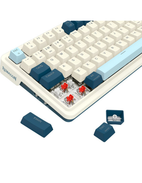 TECLADO GAMER REDRAGON EISA PRO ( K686WB-RGB-PRO ) SWITCH RED | WIRED - WIRELESS - BT | LED-RGB