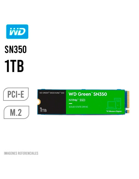 DISCO SOLIDO SSD WESTER DIGITAL 1TB SN350 GREEN ( WDS100T2G0C-00CDH0 ) PCIE | NVME
