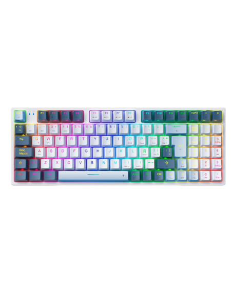 TECLADO GAMER MACHENIKE K500 PRO RGB SWITCH MARRON (K500 PRO-B94W) WHITE|USB-BLUETOOTH-WIRELESS