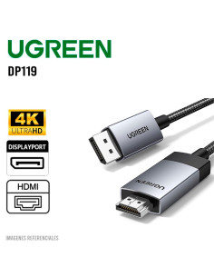 CABLE UGREEN DP119 DISPLAYPORT A HDMI ( 25491 ) 4K - 3M