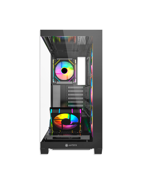 CASE ANTRYX FX 850 PRO BLACK ( AC-FX850KP ) S/FUENTE | PANEL VIDRIO | 5 LED-ARGB