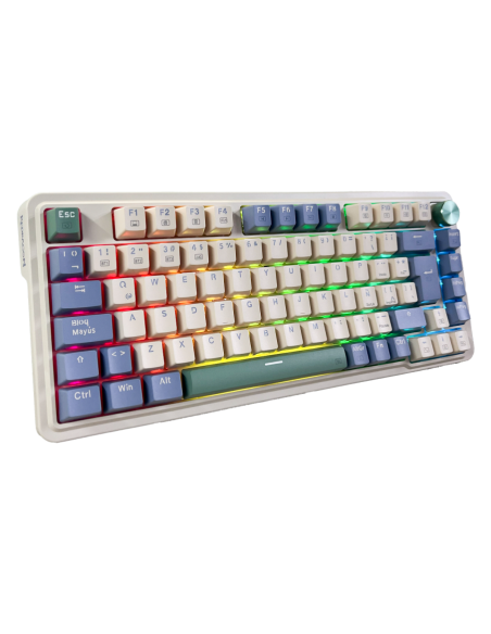 TECLADO GAMER REDRAGON UCAL PRO ( K673CPG-RGB-PRO SP ) WIRELESS - BT - USB-C | SWITCH RED | LED-RGB