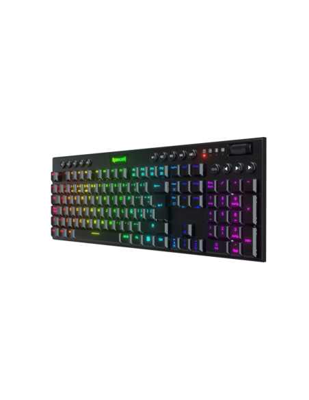 TECLADO GAMER REDRAGON HORUS-FS ( K619-RGB SP ) LED RGB | USB TYPE-C | SWITCH RED | BLACK
