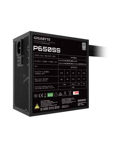 FUENTE DE PODER GIGABYTE 650W ( GP-P650SS ) 80...
